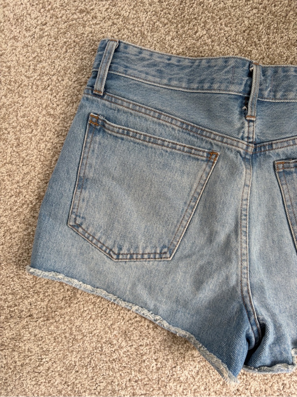 Madewell Light Blue Distressed Denim Cutoff Shorts - Picture 9 of 9